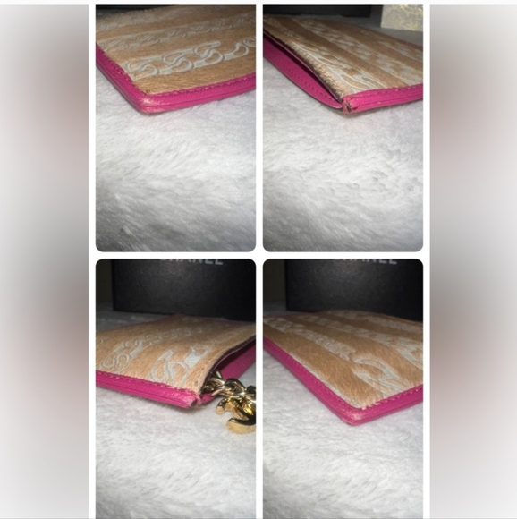 CHANEL Pony Hair Key Cles Card Holder with Box Beige Pink VGUC - Picture 11 of 11